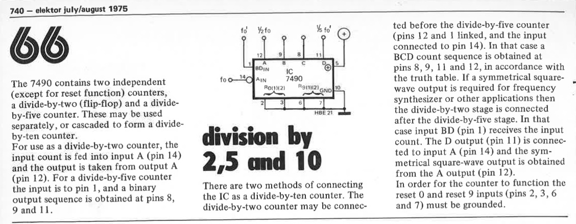 division by 2, 5 and 10