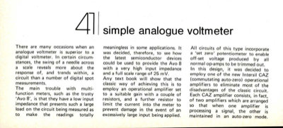 simple analogue voltmeter