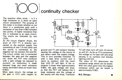 continuity checker