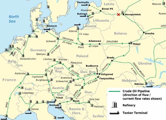 The Giant Soviet Pipeline System That’s Full of Tainted Crude