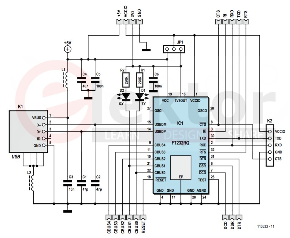 Ftdi ft232rl схема